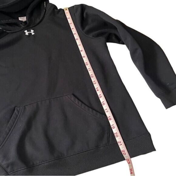 Under Armour Black Kangaroo Pocket Pull On Sweatshirt Hoodie Women's‎  Size S/M - Picture 4 of 14